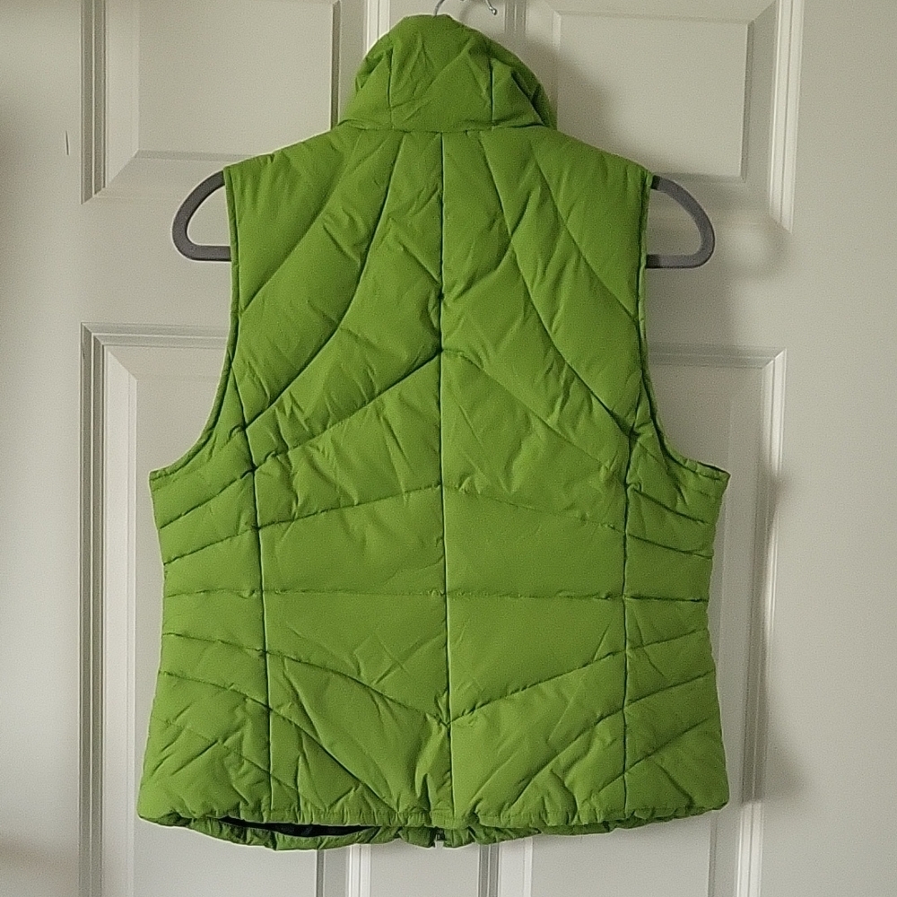 Kenneth Cole Reaction Lime Green Puffer With Zipper Vest Women's Large - Picture 4 of 16